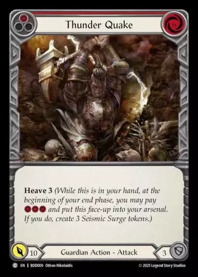 Thunder Quake RED BDD009 - Bravo Demo Deck - Flesh and blood card