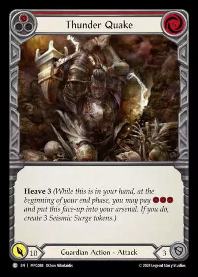 Thunder Quake RED MPG088 - Mastery Pack Guardian - Flesh and blood card