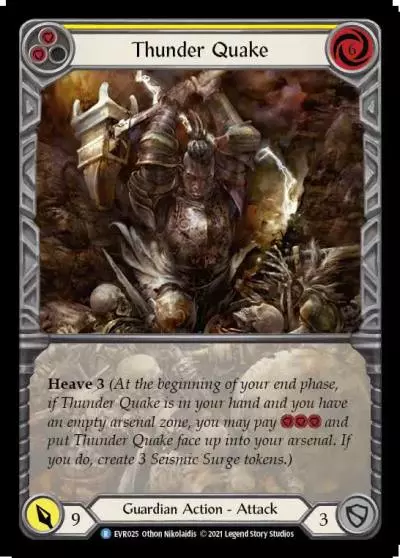 Thunder Quake YELLOW EVR025-EA - Everfest - Flesh and blood card