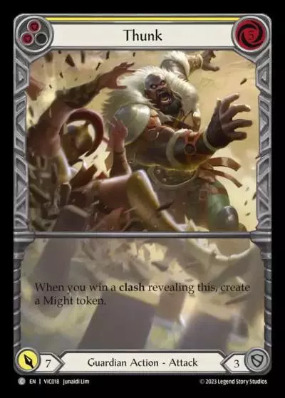 Thunk YELLOW VIC018 - Victor - Heavy Hitters Blitz Deck - Flesh and blood card