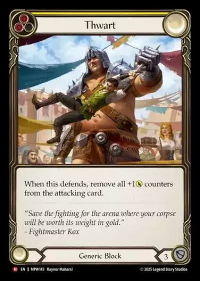 Thwart MPW145 - Mastery Pack Warrior - Flesh and blood card