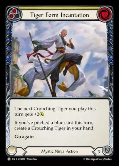 Tiger Form Incantation YELLOW ZEN018 - Zen - Blitz Deck - Flesh and blood card