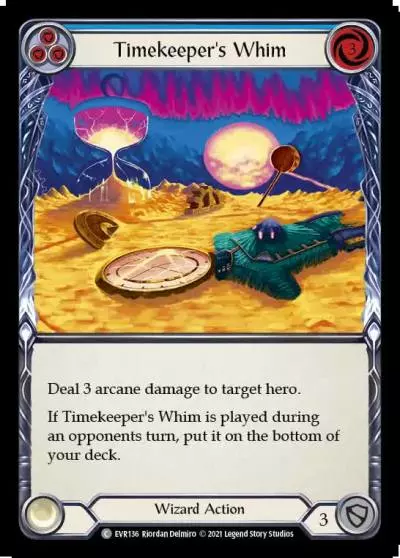 Timekeeper's Whim BLUE EVR136 - Everfest - Flesh and blood card