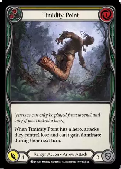 Timidity Point YELLOW EVR098 - Everfest - Flesh and blood card