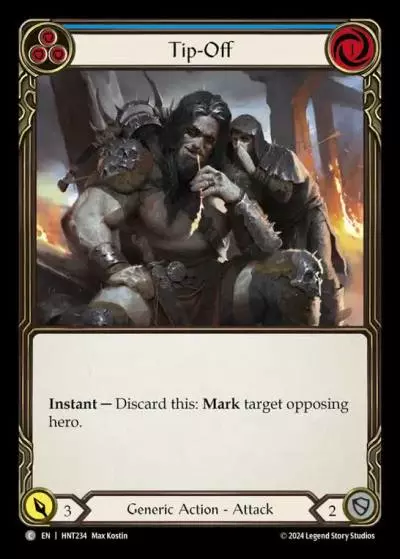 Tip-Off BLUE HNT234 - The Hunted - Flesh and blood card