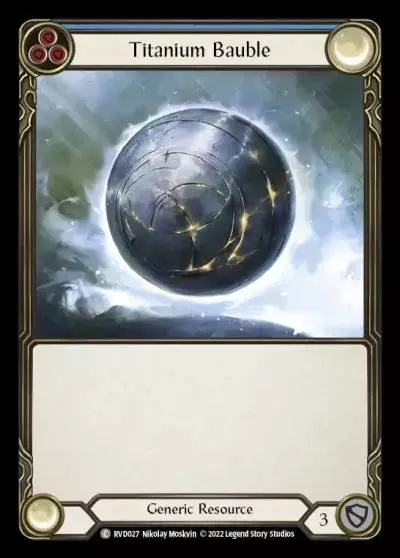 Titanium Bauble BLUE RVD027 - Classic Battles: Rhinar vs Dorinthea - Flesh and blood card