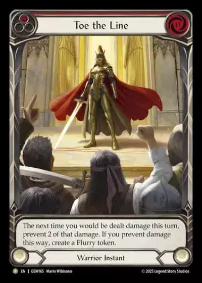 Toe the Line GEM165 - GEM - Pack 5 - Flesh and blood card