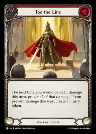 Toe the Line MPW074 - Mastery Pack Warrior - Flesh and blood card