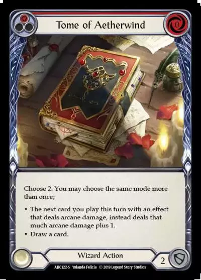 Tome of Aetherwind RED ARC122 - Arcane Rising - Flesh and blood card