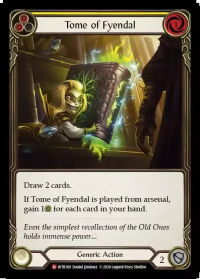 Tome of Fyendal YELLOW U-WTR160-RF - Welcome to Rathe - Unlimited - Flesh and blood card