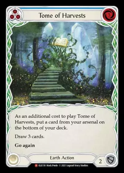 Tome of Harvests BLUE ELE118 - Tales of Aria - Flesh and blood card