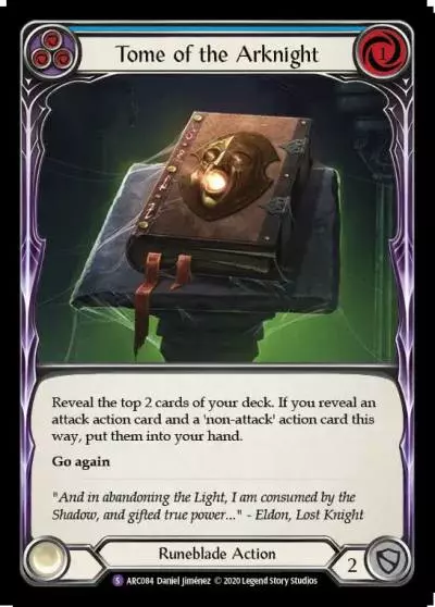 Tome of the Arknight BLUE U-ARC084-RF - Arcane Rising - Unlimited - Flesh and blood card