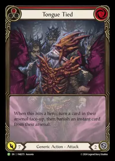Tongue Tied RED FAB273-RF - Battle Hardened - Rosetta - Flesh and blood card
