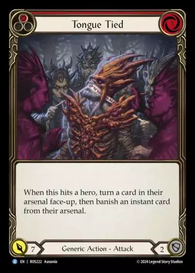 Tongue Tied RED ROS222 - Rosetta - Flesh and blood card