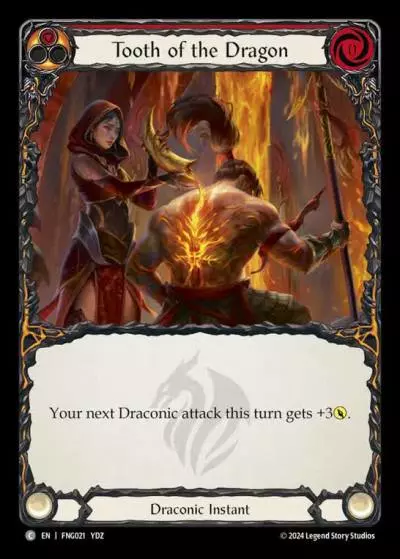Tooth of the Dragon RED FNG021 - The Hunted Blitz Deck - Fang - Flesh and blood card