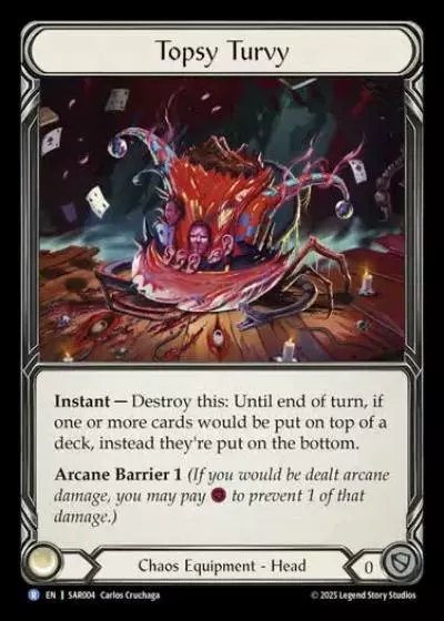 Topsy Turvy SAR004 - Silver Age Chapter 2 - Arakni, Web of Deceit - Flesh and blood card