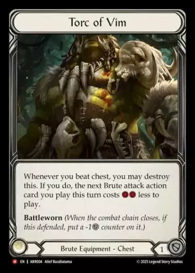 Torc of Vim ARR004-RF - Armory Deck - Rhinar, Reckless Rampage - Flesh and blood card