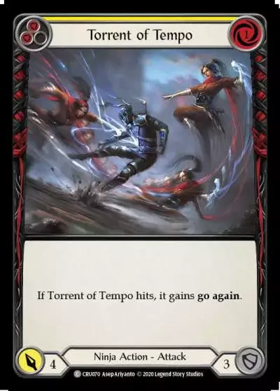 Torrent of Tempo YELLOW CRU070 - Crucible of War - Flesh and blood card