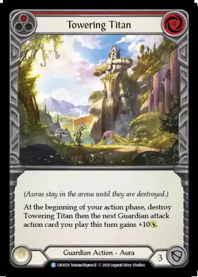 Towering Titan RED CRU029 - Crucible of War - Flesh and blood card