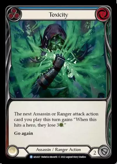 Toxicity BLUE AZL027 - Azalea - Blitz Deck - Flesh and blood card