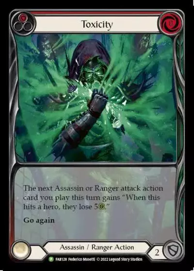 Toxicity RED FAB128-RF - Battle Hardened - Baltimore 2023 - Flesh and blood card
