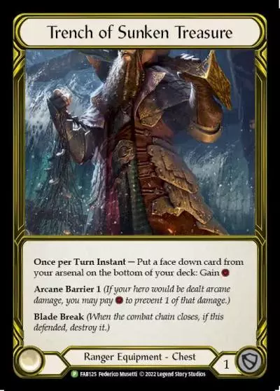 Trench of Sunken Treasure FAB125-GF - Premier Organized Play - Outsiders - Flesh and blood card