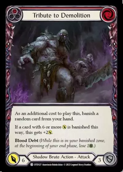 Tribute to Demolition RED DTD127 - Dusk till Dawn - Flesh and blood card