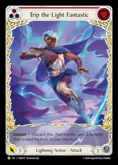 Trip the Light Fantastic RED FAB275-RF - Marketing - Alpha Investments Rosetta - Flesh and blood card