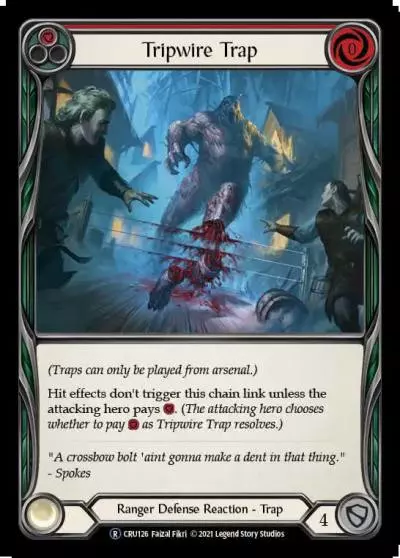 Tripwire Trap RED U-CRU126-RF - Crucible of War - Unlimited - Flesh and blood card