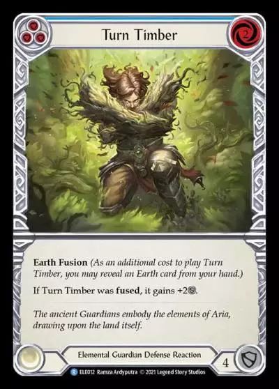 Turn Timber BLUE ELE012 - Tales of Aria - Flesh and blood card