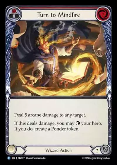 Turn to Mindfire SBZ017 - Silver Age Chapter 3 - Blaze, Firemind - Flesh and blood card