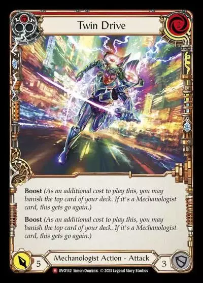 Twin Drive RED EVO142 - Bright Lights - Flesh and blood card