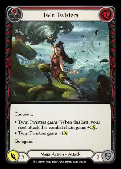 Twin Twisters RED EVR047 - Everfest - Flesh and blood card