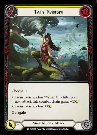 Twin Twisters YELLOW OUT087 - Outsiders - Flesh and blood card