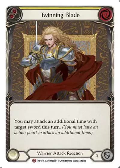 Twinning Blade YELLOW 1HP150 - History Pack 1 - Flesh and blood card