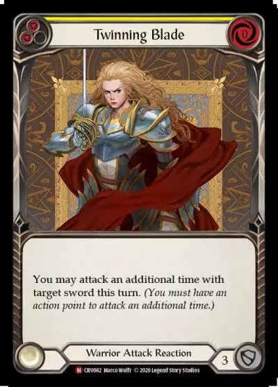 Twinning Blade YELLOW CRU082 - Crucible of War - Flesh and blood card