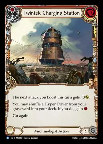 Twintek Charging Station RED AMX018 - Armory Deck - Maxx 'The Hype' Nitro - Flesh and blood card