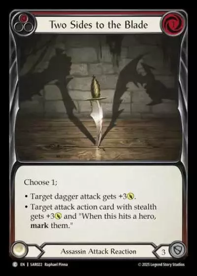 Two Sides to the Blade SAR022 - Silver Age Chapter 2 - Arakni, Web of Deceit - Flesh and blood card