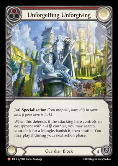 Unforgetting Unforgiving RED AJV013 - Armory Deck Origins - Jarl Vetreiði - Flesh and blood card