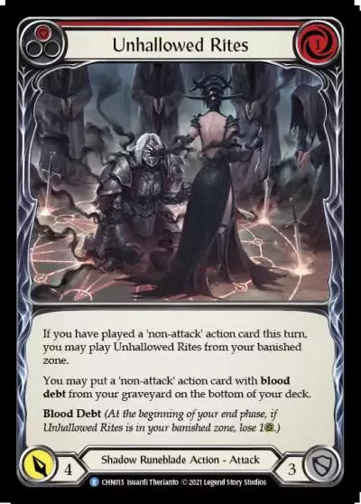 Unhallowed Rites RED CHN015 - Chane - Blitz Deck - Flesh and blood card