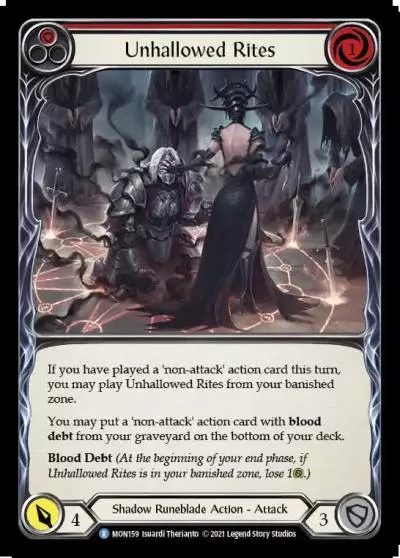 Unhallowed Rites RED MON159 - Monarch - Flesh and blood card