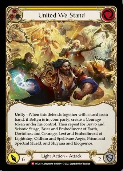 United We Stand YELLOW DTD079 - Dusk till Dawn - Flesh and blood card