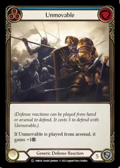 Unmovable BLUE 1HB024 - Bravo - Blitz Deck - Flesh and blood card