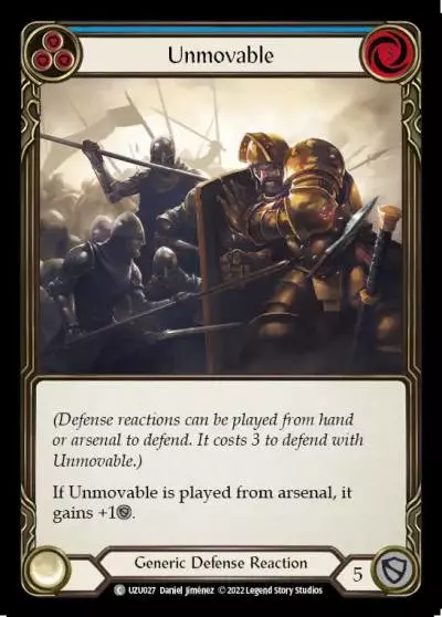 Unmovable BLUE UZU027 - Uzuri - Blitz Deck - Flesh and blood card