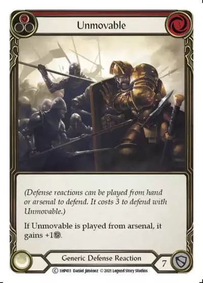 Unmovable RED 1HP411 - History Pack 1 - Flesh and blood card