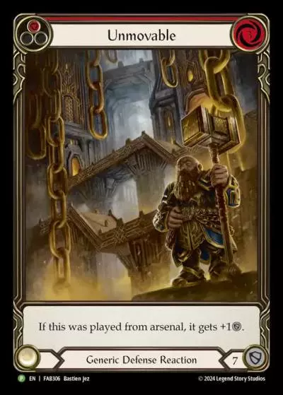 Unmovable RED FAB306-RF - Calling - The Hunted - Flesh and blood card