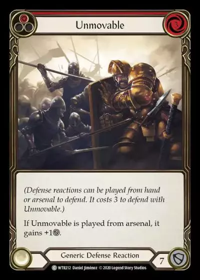 Unmovable RED R-WTR212-RF - Welcome to Rathe - Unlimited Revised - Flesh and blood card
