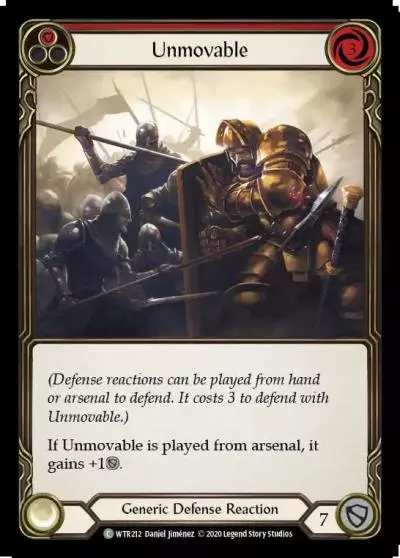 Unmovable RED U-WTR212-RF - Welcome to Rathe - Unlimited - Flesh and blood card