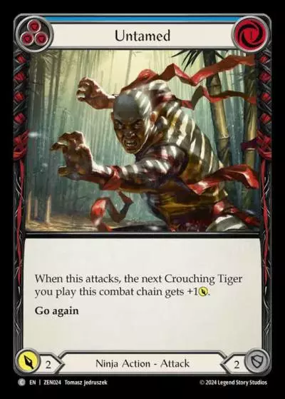 Untamed BLUE ZEN024 - Zen - Blitz Deck - Flesh and blood card