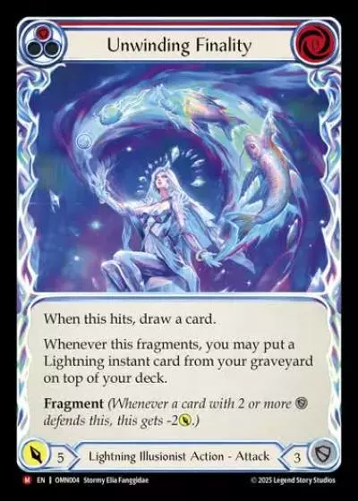 Unwinding Finality OMN004 - Omens of the Third Age - Flesh and blood card